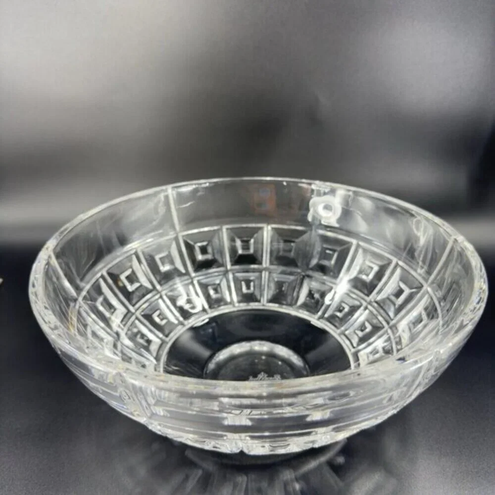 Rosenthal Clear Crystal Glass Domus‎ Pattern Large Round Heavy Made In Germany